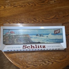 Vintage 1958 Schlitz Beer Lighted Sign, lighthouse picture