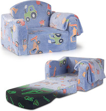 Comfy Kids Sofa Chair, 2-In-1 Fold Out Couch with Blanket picture