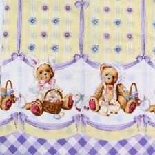Vintage 1999 Daisy Kingdom Cherished Teddies Easter Border Cotton 35