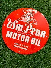 Wm.Penn Porcelain Advertising Sign 12'' Inches picture