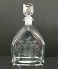 EXTREMELY RARE Etched Seagram's 75th Anniversary Decanter 10