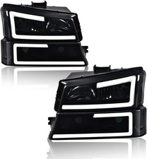 LED DRL Headlights Bumper Headlamps Fit For 2003-2007 Silverado Avalanche picture