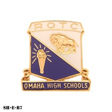 Omaha High School ~ Omaha Public Schools ~ US Army JROTC DUI Crest Pin ~ NEW picture