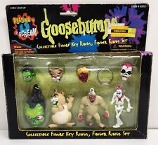 Vintage 1996 Goosebumps Collectible Figure Key Rings, Finger Rings Set  picture