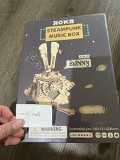 ROKR Robotime Bunny Steampunk Music Box Model - NIB #AM481 picture