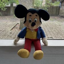Vintage 60’s 70’s Knickerbocker Micky Mouse Jumbo Plush Stuffed Doll 26” USA picture