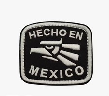 HECHO EN MEXICO MADE IN MEXICO BLACK & WHITE TACTICAL MORALE HOOK & LOOP PATCH picture