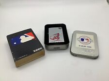 1999 Zippo Cigarette Lighter Cleveland Indians MLB Baseball In Tin Chief Wahoo picture