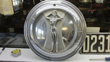 Old Lowrider -Naked Lady Hubcap Rat Rod Wheel Mancave Decor picture