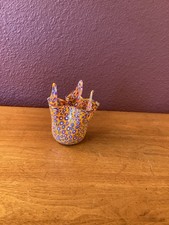Murano Millefiori Art Glass Fazzoletto Handkerchief Vase picture