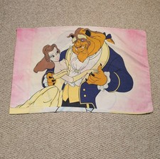 Vintage Disney Beauty and the Beast Belle Beast Pillowcase Pink Standard Bedding picture