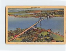 Postcard Mount Hope Bridge & Bay Rhode Island USA picture