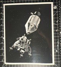NASA Concept Art - Apollo LM In Orbit with CSM 8x10 Photo Paper picture