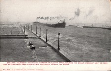 RPPC Steamer Elwood Duluth Minnesota Storm 11-28-1905  picture