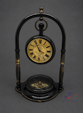 Nautical Glorious Vintage Brass Desk Table Antique Brass Clock Gift Women's picture