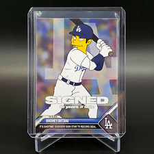 Shohei Ohtani 2024 New MLB Los Angeles Dodgers Simpsons Signed LA Mint Card picture