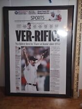 VER-RIFIC Detroit Tiger Verlander No-hitter Framed Newspaper Poster 18