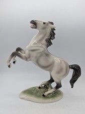 Vintage Keramos Wien Austria Porcelain Rearing Horse Stallion Dapple Grey *AS IS picture