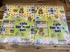 ✅Vintage ✅Maytex ✅Cafe Tier N Val Set ✅3Pc Plastic Drapes w/ Valance ✅Lot Of 2 picture