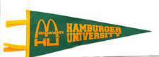 Vintage McDonald's Hamburger University Felt Pennant Golden Arches Employee RARE picture