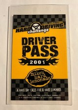 RARE MIKES HARD LEMONADE 2001 HARD DRIVING CHALLANGE DRIVER PASS PIT PASS picture