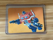 1985 Hasbro Transformers Action Cards # 1 Optimus Prime Card picture