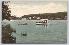 Kent Ohio Lake Brady Boats 1906 Postmarked Vintage Postcard picture