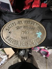 Vintage brass ship sign  picture