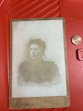 Antique Victorian Cabinet Card Photo Woman Portrait Freeman Norfolk VA c1900 picture