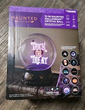 New 12 Inch Haunted Hallogram Crystal Ball Halloween Living Decor 7950690 55761 picture