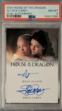 2024 House of the Dragon Dual Auto Emily Carey & Milly Alcock PSA 8 picture