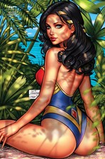 Grimm Fairy Tales #8 - August Beach Bikini Battle Collectible Cover - LE 100 picture