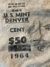 1964 U. S. Mint Denver Empty Coin Bag picture