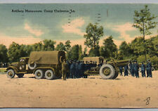 Camp Claiborne LA postcard Louisiana Artillery Maneuvers Vintage 1943 Posted picture
