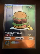 2025 Topps Chrome SpongeBob Krusty Krab Kelp Reviews Orange Refractor #23/25 picture