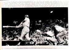 PF42 1972 Wire Photo ROYALS JERRY MAY FOUL TIP vs TIGERS TOM HALLER BILL HALLER picture
