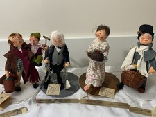 Vintage Annalee Dickens Christmas Carol 4 doll set. 1988-1991 picture