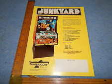 1976 Americoin JUNKYARD Arcade Game Advertising Flyer picture