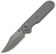 GEO Knife Ethereal Cutter Axis Lock Dark Gray Titanium Folding M390 Knife 2401C picture