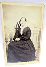 Antique 1860s CDV  Photo  Woman Reading, Pa. Penn. With Civil War Revenue Stamp picture