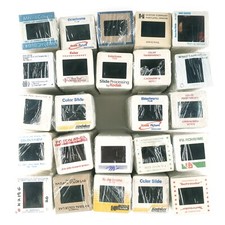 100 Vintage Photo Slides Lot - Amateur & Pro - Mixed 1950s-1990s Old Slide Film picture
