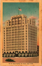 IOWA Des Moines Art Deco Modern Historic Building Vintage IA Postcard picture