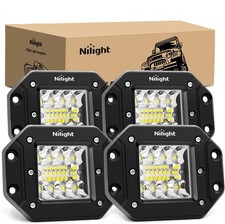Nilight 4PCS 42W Flush Mount LED Light Pods - Upgraded Spot Flood Combo Beam Dri picture