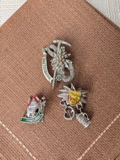 Vintage German Bavarian Souvenir Pins (Lot of 3) Dinkelsbuhl and Miltenberg picture
