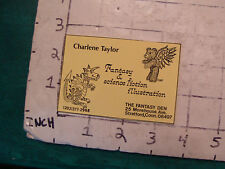 original SCI FI ARTIST BUSINESS CARD from 1985: CHARLES TAYLOR stratford Conn. picture