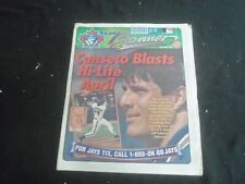 1998 APRIL-MAY BLUE JAYS BANNER NEWSPAPER - JOSE CANSECO BLASTS HI-LITE -NP 5867 picture