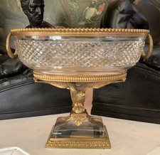 19TH C. FRENCH CRYSTAL/GILT BRONZE MOUNTED BOWL ON EAGLE BASE picture