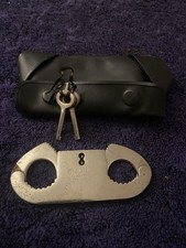 Antique Valor Corp Florida Metal Thumb Cuff Key Belt Holder Restraint Security picture
