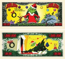 ✅ Pack of 100 The Grinch Christmas Collectible Funny Money Dollar Bills ✅ picture