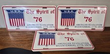 NOS Vtg Spirit of 76 Bicentennial License Plate 1776-1976 USA Metal Tag Sealed picture